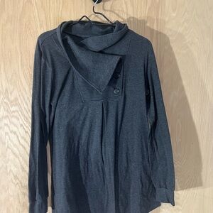 Dark Gray Long Sleeve Top